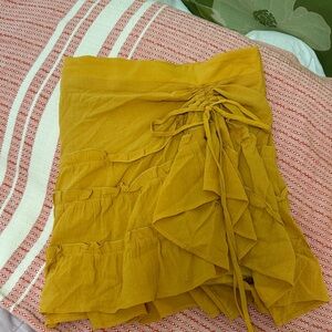 Sage Skirt in Saffron Yellow